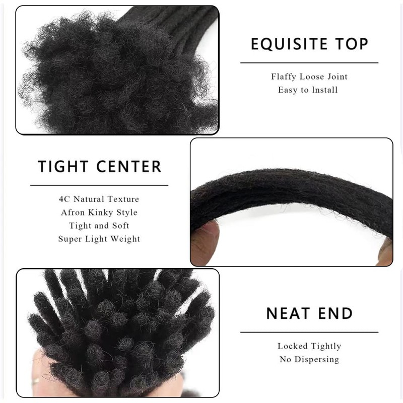 Loc Extension Human Hair 0.4cm Thickness 8 Inch 40 Strands