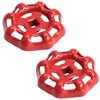 Hordion 2Pcs Outside Faucet Handle Round Wheel Handles, Square Broach