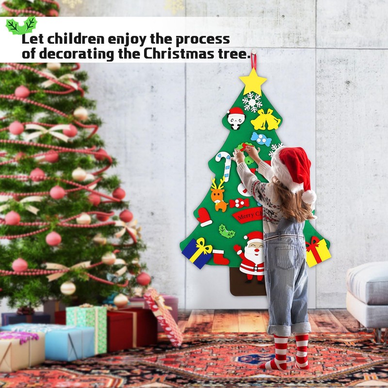 Felt Christmas Tree, 100 cm High Felt Christmas Tree Set