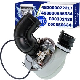 Resistance Heating Element for Dishwasher with the Original Code 482000022217 488000856634 for Whirlpool C00302489 C00856634 for Indesit - MADE IN EU - Warranty 10 Years - MONTERAL