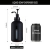 Enra Thick Glass Soap Dispenser with Clear Window,17oz Matte Black