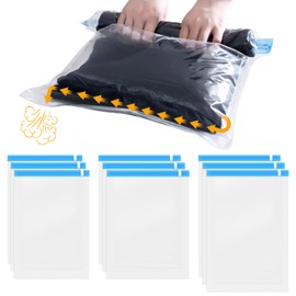 [Set of 18] Compression Bags, Travel Clothes, Compression Bags, Travel Compression Bags, Vacuum Storage Bags, Clothes Change Storage, School, Moving, Business Trips, Moving, Hand Winding for Home,