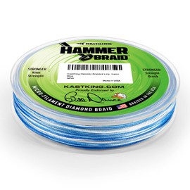 KastKing Hammer Braid Fishing Line, Camo Blue, 4 Strand, 10LB, 300Yds
