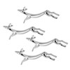 4PCS Cutlery Rest Silver Chopstick Stand Electroplated Polished Zinc Alloy