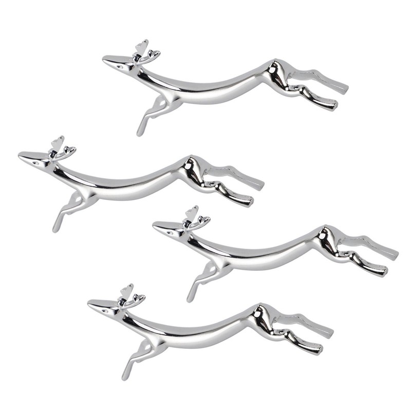 4PCS Cutlery Rest Silver Chopstick Stand Electroplated Polished Zinc Alloy