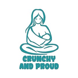 Crunchy and Proud Sticker Vinyl Decal Notebook Car Laptop 2.75" x 5.5" (Teal)