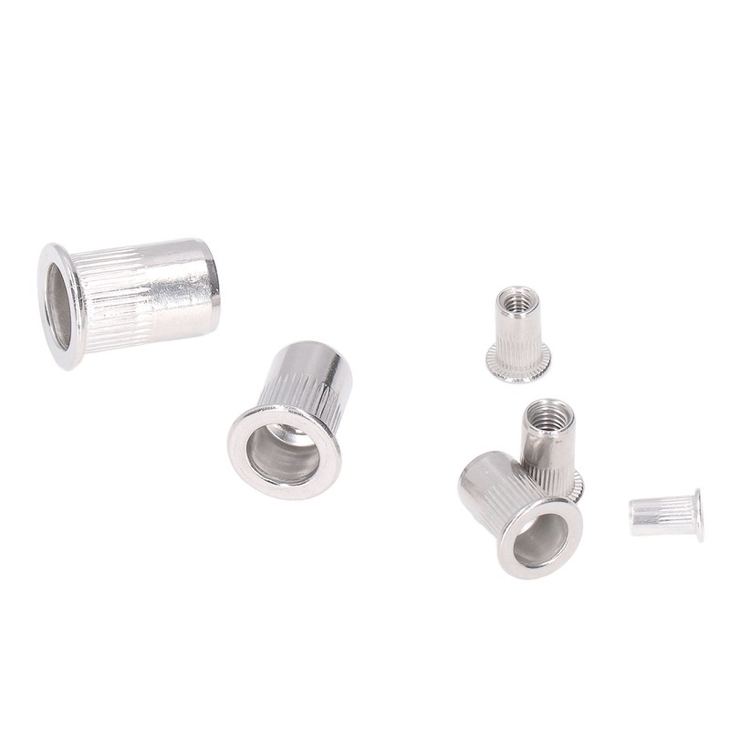 170pcs M3‑M10 304 Stainless Steel Rivet Nuts Durable Flat Head