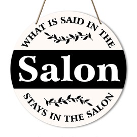 Beauty Room Decor, Salon Decorations for Wall, Salon Decor for Hair Stylist Nail Lash Tech Esthetician, Salon Wooden Hanging Decor, Salon Gifts for Women Beautician Stylist Nail Tech, What Is Said