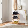 Foldable Shoe Rack Bamboo, Small Shoe Rack Organizer, Shoe Organization