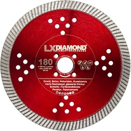LXDIAMOND Diamond Cutting Disc 180 mm Suitable for Lamello Tanga Delta S2 / Fein MF14-180 Mounting Milling Machine Window Milling Machine Suitable for Concrete Granite Masonry etc. 180 mm