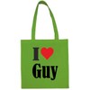 Reifen-Markt Tasche I Love Guy Größe 38x42 Farbe Grün Druck