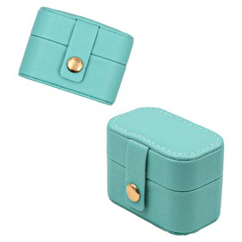 NUZAMAS 6.6x4x4.7cm Jewelry Ring Box Travel Jewelry Ring Case for Women Girls Portable Ring Storage Case Mini Ring Organizer Box for Travel Business Wedding Gift Blue