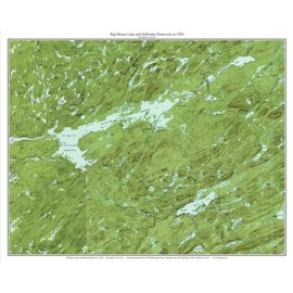 Big Moose Lake and Stillwater Reservoir 1954 USGS Old Topographic map - Reprint - Custom Composite - New York Adirondack Lakes 24" x 30"