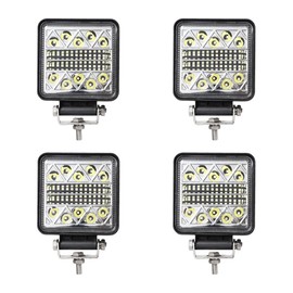 msm4034-51 Flashlight, LED Warning Light, 6000K, 2 Types of Switching Functions, 9V to 60V, 12V, 24V, 48V, 60V, Work Light, Floodlight, Searchlight, PL Insurance, Waterproof, Instant Lighting, Set of 4
