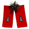 Decorative Christmas Theme Red Towel Set: Luxury Bathroom Fingertip Towels,