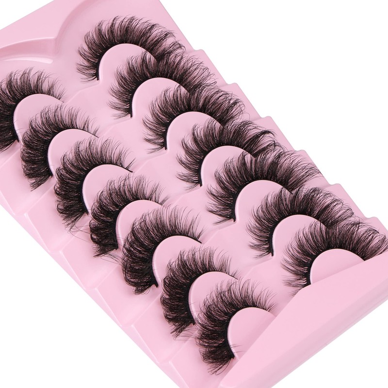 Mink Lashes Full False Eyelashes Wispy Cat Eye Lashes Strip