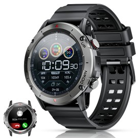 Smartwatch Herren mit Telefonfunktion 1,39" DIY HD Voll Touchscreen Uhren Fitness Tracker 30+ Sportmodi Aktivitätstracker IP68 Wasserdicht Armbanduhr mit Schlafmonitor Schrittzähler Message Reminder