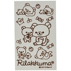 リラックマ フロッキーシート ブラウン H10cm x W6cm RKAP303