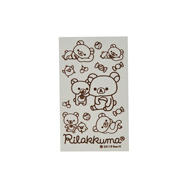 リラックマ フロッキーシート ブラウン H10cm x W6cm RKAP303