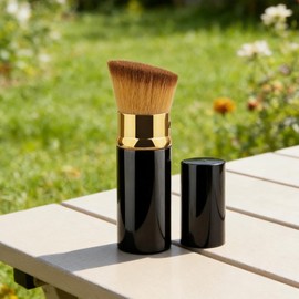 Brocha para Rubor Aplicador de Maquillaje con Tapa Brocha Para Mujer,Para Bronceador Crema Solar Y Eventos De Oficina Boda O Cita