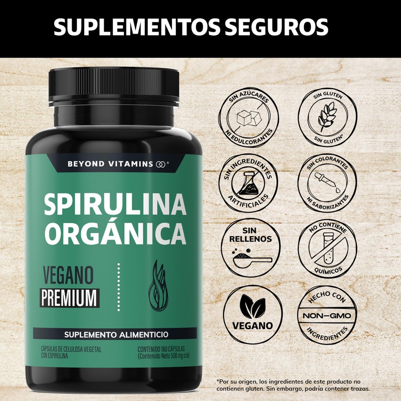 Beyond Vitamins | Spirulina Orgánica 100% Natural | Tecnología de
