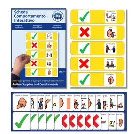 Autism Supplies And Developments IT_INT Visual Interactive Behavior Board Plastic (Italian), Blue