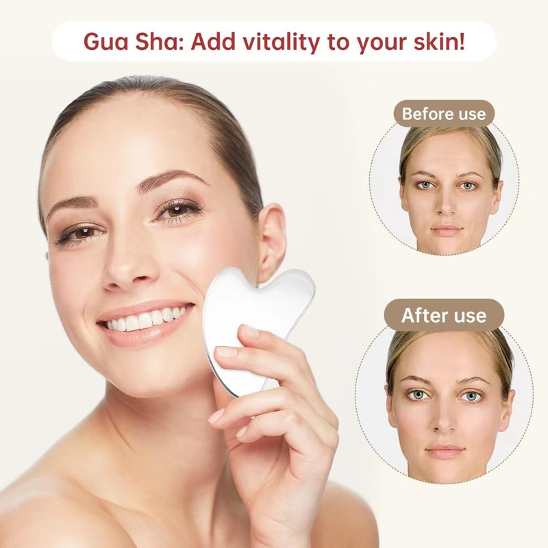 Stainless Steel Gua Sha Facial Tools Metal Gua Sha Lymphatic
