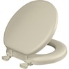 Mayfair Round Bone Padded Toilet Seat Cushioned Vinyl Soft Comfortable