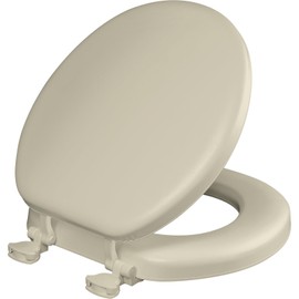 Mayfair Round Bone Padded Toilet Seat Cushioned Vinyl Soft Comfortable Design