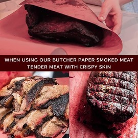 Butcher Paper for Smoking Meat Food-Grade Paper for Smoking Grilling, Unbleached, Uncoated (17.7in x 50ft)