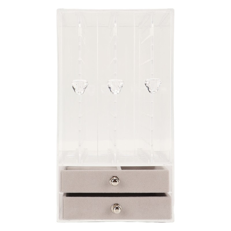 5 Drawers Acrylic Earring Holder Dustproof Storage Display Transparent Acrylic