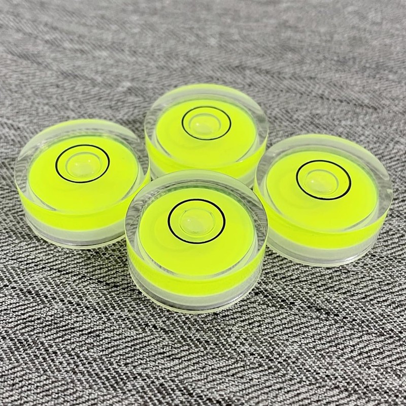 YMGBHNKJLS 4Pcs Small Circular Bubble Levels with Double Sided Adhesive