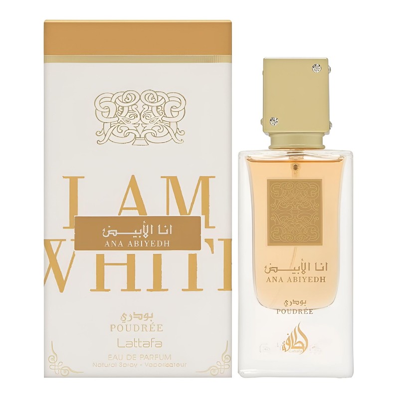 Lattafa Ana Abiyedh Poudree for Women Eau de Parfum Spray,