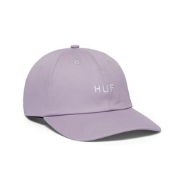 HUF Set OG Curved Visor Hat – 6-Panel Low Profile Dad Hat for Men, Cotton Baseball Cap with Strapback Closure – Dust Purple
