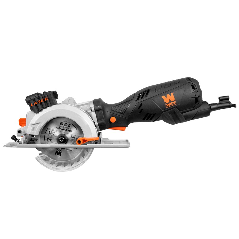 WEN 3625 5-Amp 4-1/2-Inch Beveling Compact Circular Saw with Laser