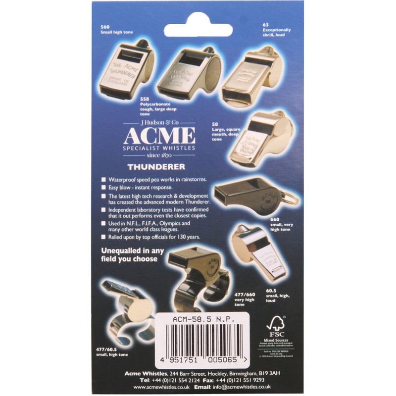 ACME ACM-58 1/2 Referee Whistle, 2015 Rugby World Cup Final,