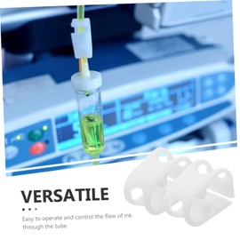 GANAZONO 5pcs Adjustable Tube Clamps for Control Hose Shut off Regulators Versatile Water Stopper Clips for Laboratory and Projects White