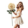 1 PCS 42-inch Giant Rose Large Decorative Flower, Wedding Window