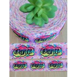 Unbranded 5/8, 7/8 & 1.5" (1 YD) Dance Grosgrain Ribbon Dancer Cheer Bow Hair Bow Lanyard - 1 1/2"