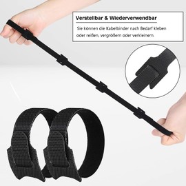Honyear 100pcs Wiederverwendbare Kabelbinder in 3 Verschiedenen Längen—190mm/160m/140mm