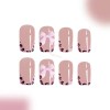 Tips Uñas Postizas Gel Para Uñas Leopardo Mariposa Rosa 24pc