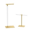 Modern Toilet Paper Holder and Vanity Towel Holder Set, Crystal