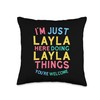 Layla Here Doing Layla Things Funny Layla Name Throw Pillow