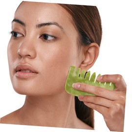 BIUDECO 4 Pcs Jade Scalp Comb Multi Functional Gua Massage Tools for Hair Care Head Relaxation Portable Design for Neck Back Body Use