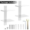 wutfuooo 2 Pack Invisible Floating Bookshelf for Wall Mounted, 4
