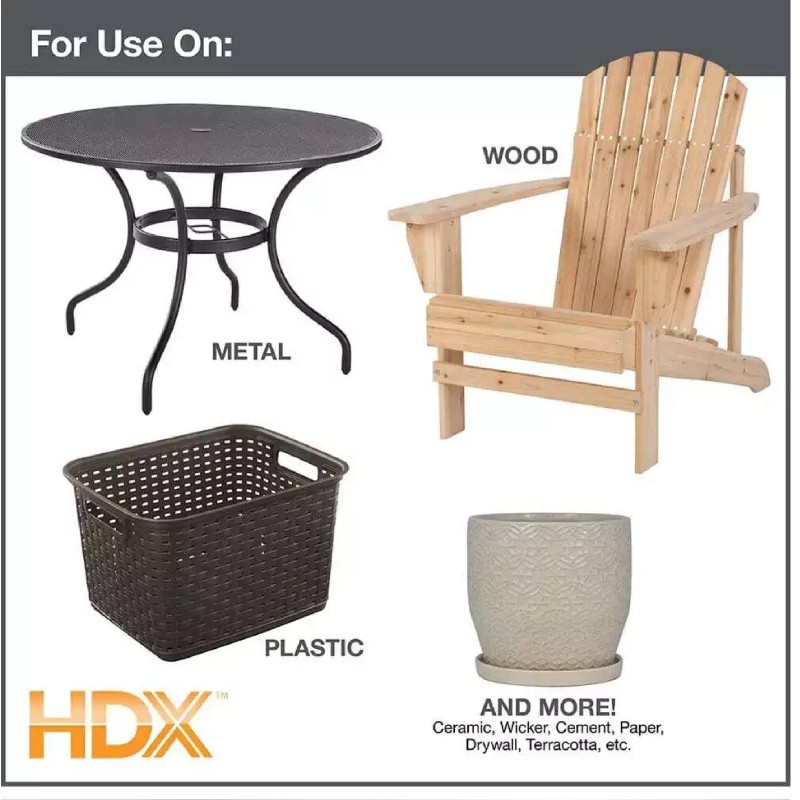 HDX 10 Oz. All Purpose Flat Black Spray Paint