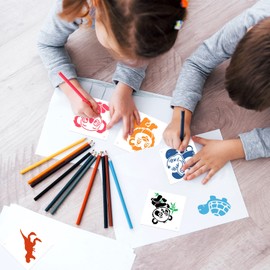OOTSR 64 Pieces Animal Stencils Painting, Painting Stencil Set, Plastic Drawing Stencils, Reusable, Craft Drawing Template for Used for Painting Art Wall