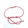 trendy Red String Bracelet Cross Golden Religious Adjustable Knot 6-10in