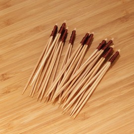BambooMN - Bamboo Trident Picks - Brown Wire - for CateBrown Events, Holidays, Restaurants or Party Supplies - 3.5" - 1,000 Pieces