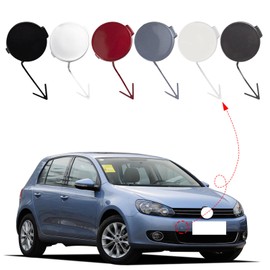 Car Front Bumper Tow Hook Cover Fit for VW Golf VI MK6 2009 2010 2011 2012 Towing Eye Cap Trailer Cover 5K0807241 5K0 807 241 (Silver, Passenger Side)